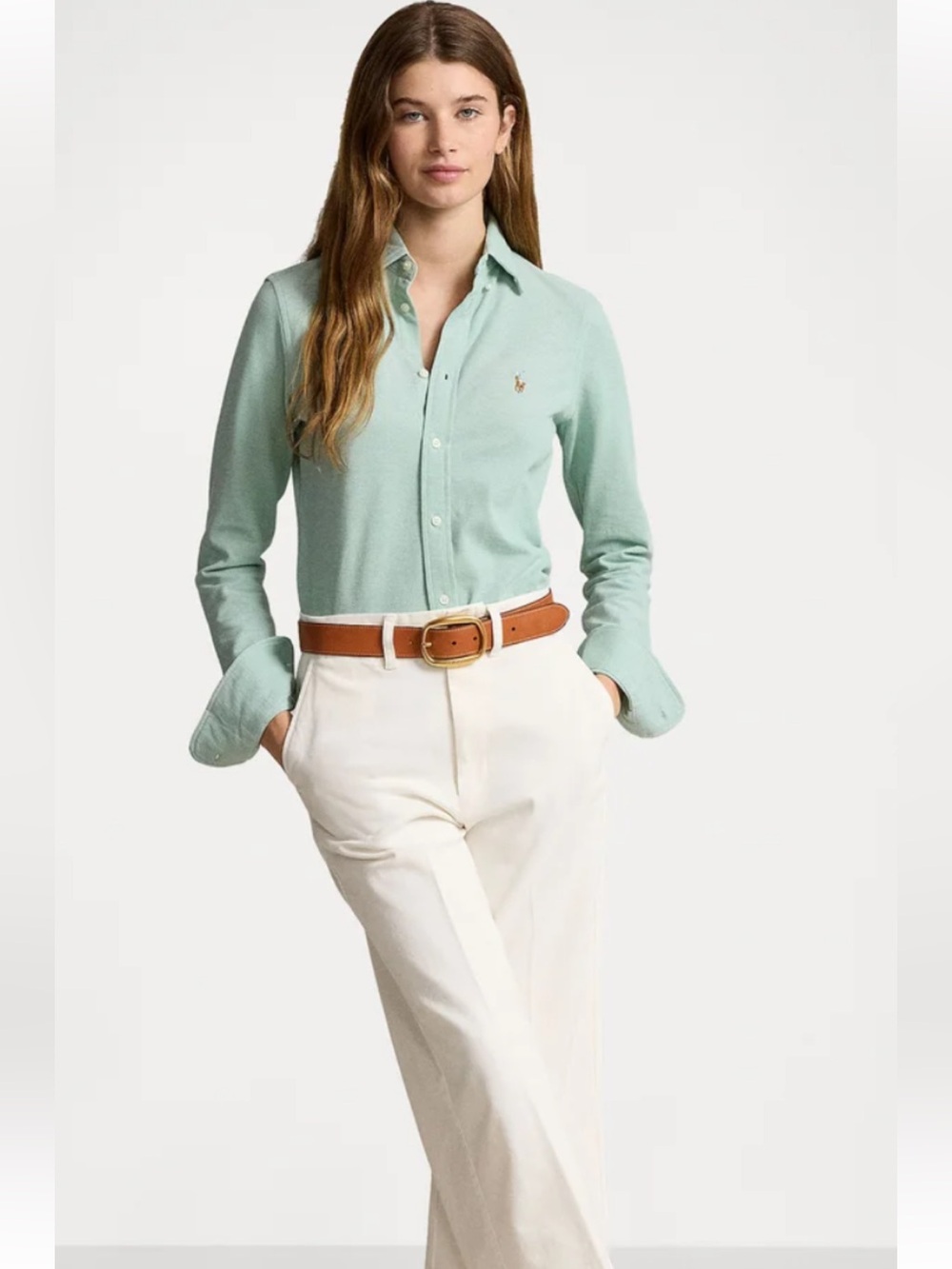 Polo by Ralph Lauren Mint Button-Up blouse